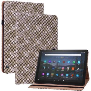 Voor Amazon Kindle Fire HD8 2020 Color Weave Smart Lederen Tablet Case (Brown)