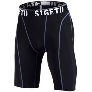 SIGETU Elastische strakke vijf-speed droge broek voor mannen (kleur: zwart grijs grootte: XXL)
