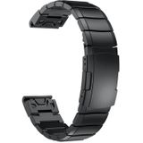Quick demontage stalen polsband horlogeband voor Garmin fenix 5X 26mm (zwart)