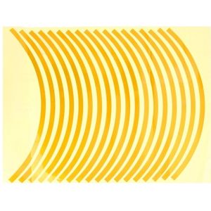 16 inch wiel Hub reflecterende Sticker kleur voor luxe Car(Yellow)