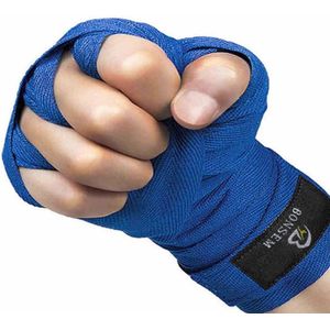 BONSEM Training Boksen Bandage voor volwassenen  Grootte: 2 5 m (Blauw)