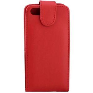 Voor iPhone 8 & 7 gewone textuur verticaal flip lederen draagtas met kaartslot (rood)
