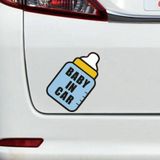 10 stuks er is een baby in de auto stickers waarschuwingsstickers stijl: CT203 baby k jongen magnetische stickers