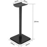 Hoofdtelefoonhouder aluminiumlegering internet cafe computer hoofdtelefoon stand hanger haak display plank (D5 zwart)