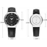 Yazole 279 zakelijke casual analoge quartz paar horloge (witte lade zwarte riem klein)
