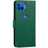 Voor Motorola Moto G5 Plus 5G Feather Pattern Litchi Texture Horizontale Flip Lederen case met Wallet & Holder & Card Slots(Groen)