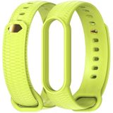 For Xiaomi Mi Band 6 / 5 Mijobs Solid Color Honeycomb Silicone Watch Band(Grass Green)