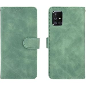 Voor Samsung Galaxy A71 5G Solid Color Skin Voel Magnetische gesp horizontale flip kuittextuur PU Lederen case met Holder & Card Slots & Wallet(Groen)