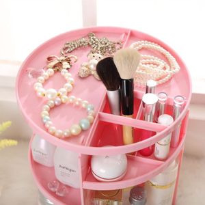 360 graden draaien functionele cosmetica Container make-up organisator Eco-vriendelijke opbergdoos  formaat: 23 x 31cm(Pink)