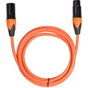 XRL male naar Female microfoon mixer audio kabel  lengte: 3m (oranje)