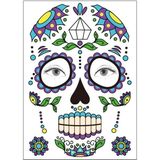 18 stks Waterdicht en zweetbewijs van de Dode Maskerade Partij Tijdelijke Stickers Halloween Gezicht Tattoo Stickers (SY-B126)