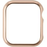 Voor Apple Watch Series SE 2 & 6 & SE & 5 & 4 40 mm Mirror Hollow Watch beschermhoes (ros goud)