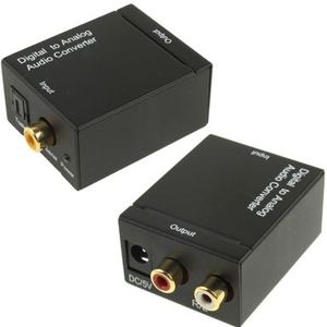 Digitale optische coaxiale Toslink naar analoge RCA Audio Converter(Black)