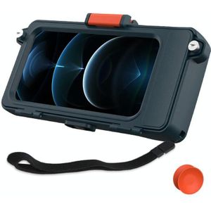 H3 Universele onderwaterduiken Waterdichte telefoonhoes om te zwemmen en foto's te maken voor iPhone (Navy Blue)