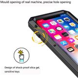 Metalen Shockproof waterdichte beschermhoes voor iPhone XS Max (zwart)