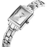 SKMEI 1407 Business Fashion horloge met diamanten delicate en elegante vierkante zink legering quartz horloge voor vrouwen zilverachtig