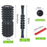 5 stks/set Crescent Hollow Foam Roller Yoga Kolom Set Fitness Spier Ontspanning Massager Set (33cm Paars)