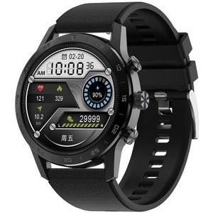 Leen DT70 Analog Digital Dual Display Smart Call Watch (Black Silicone)