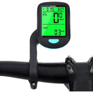 WEST BIKING Mountain Road Bike Wireless Code Meter Multi-Function Interface Riding Speedometer(Black)