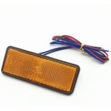 2 stk motorfiets auto Trailer DC 12-15V 24-LED-Indicator Lamp Reflector rechthoek Marker staart licht  lichte kleur: rood (gestage + Flash Lighting)(Yellow)