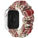Geruite haarbinding riem voor Apple Watch Series 6 & SE & 5 & 4 44mm / 3 & 2 & 1 42mm (Abrikoos)