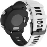 Voor Garmin Forerunner 245 Two-tone siliconen band (wit + zwart)