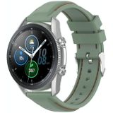 Voor Samsung Galaxy Watch 3 45mm / Gear S3 22mm Silicone Replacement Strap Watchband (Lichtgroen)