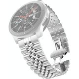 22mm Voor Huawei Watch GT 2 46mm / GT 2 Pro / GT 2e Five Beads Stalen Vervangende Band Horlogeband(Zilver)