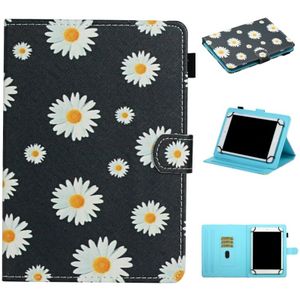 Voor 10 inch Universal Tablet PC Flower Pattern Horizontale Flip Lederen Case met Kaart Slots & Holder (Small Daisies)