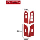 4 stks / set Koolstofvezel Auto Glass Lift Schakelaar Ring Decoratieve Sticker Voor Toyota Tundra 2014-2018  Rechtsaandrijving