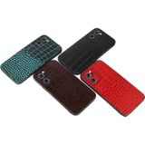 For OPPO Reno7 5G Chinese Version Crocodile Texture Genuine Leather Phone Case(Coffee)