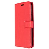 Voor LG K40S Crazy Horse Texture Horizontal Flip Leather Case met Holder & Card Slots & Wallet & Photo Frame(Red)