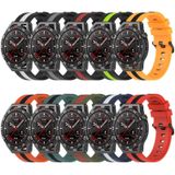 Voor Huawei Watch GT Runner 22 mm verticale tweekleurige siliconen horlogeband (zwart + wit)