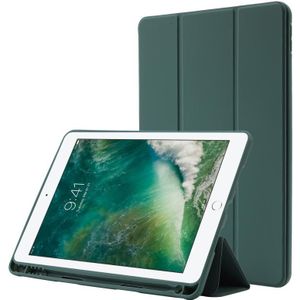 Huidgevoel Penhouder Tri-Fold Tablet Leather Case voor iPad 10.2 / 10.5