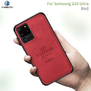 Voor Galaxy S20 Ultra PINWUYO Zun Series PC + TPU + Skin Waterproof en Anti-fall All-inclusive Protective Shell(Red)