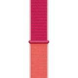 Voor Apple Watch Series 5 & 4 40mm/3 & 2 & 1 38mm kleur bijpassende nylon horlogeband (oranje + Rose rood)