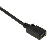 90 Graden hoek Mini USB mannetje naar Mini USB vrouwtje Adapter kabel  Lengte: 28cm