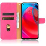 Voor Motorola Moto G Stylus 5G effen kleur huid voelen magnetische gesp horizontale flip kalf textuur PU lederen geval met houder en kaart slots &portemonnee (rose rood)