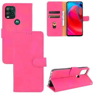 Voor Motorola Moto G Stylus 5G effen kleur huid voelen magnetische gesp horizontale flip kalf textuur PU lederen geval met houder en kaart slots &portemonnee (rose rood)