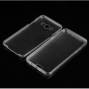 Voor Galaxy J5 (2016) / J510 0 75 mm ultra-dunne transparante TPU dubbelzijdige beschermende Case(Transparent)