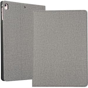 Voor iPad 10 2 voltage Craft doek TPU beschermhoes met houder (grijs)