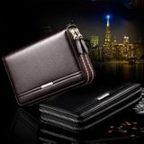 LEINASEN A80 Multi-Card Mannen Hand Bag Dubbele Rits Grote Capaciteit Portemonnee (Zwart)