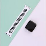 Elastic Siliconen Watchband Voor Apple Watch Series 6 & SE & 5 & 4 40mm / 3 & 2 & 1 38mm  Lengte:150mm(Zwart Wit)