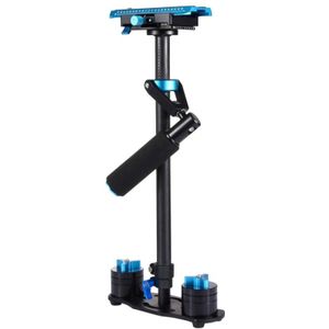 PULUZ S60T 38 5-61cm Carbon Fibre Handheld stabilisator Steadicam voor DSLR & DV-Digitale Video & camera's capaciteit bereik 0.5-3kg(Blue)