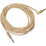 AV01 3.5 mm male naar Male elleboog audio kabel  lengte: 3m (goud)