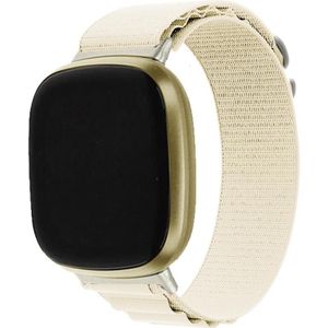 Voor Fitbit Versa 4 / Sense 2 Universal Loop nylon horlogeband (Starlight)