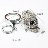 2 stuks glanzende schedel sleutelhanger tas hangende sieraden (diamond skull)