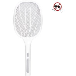 Electrical Mosquito Swatter Mosquito Killer Two-In-One USB Oplaadbare Huishoudelijke Elektrische Mosquito Swatter  Kleur: LEDx6 Grijs (Basis Opladen)