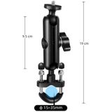9 5 cm Connecting Rod Motorcycle Handlebar Fixed Mount Holder with Tripod Adapter & Screw for DJI Osmo Action  GoPro HERO8 Black/HERO7 /6 /5  Xiaoyi and Other Action Cameras(Black)