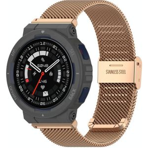 Voor Amazfit Active Edge A2212 Milan Mesh horlogeband met enkele gesp (ros goud)